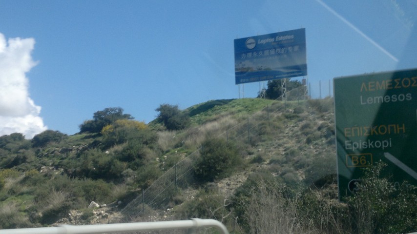 Реклама продажи недвижимости на Кипре китайцам. Кипр, 2013